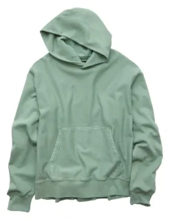 American Eagle Laidback Luxe Heavyweight Hoodie in Washed Olive