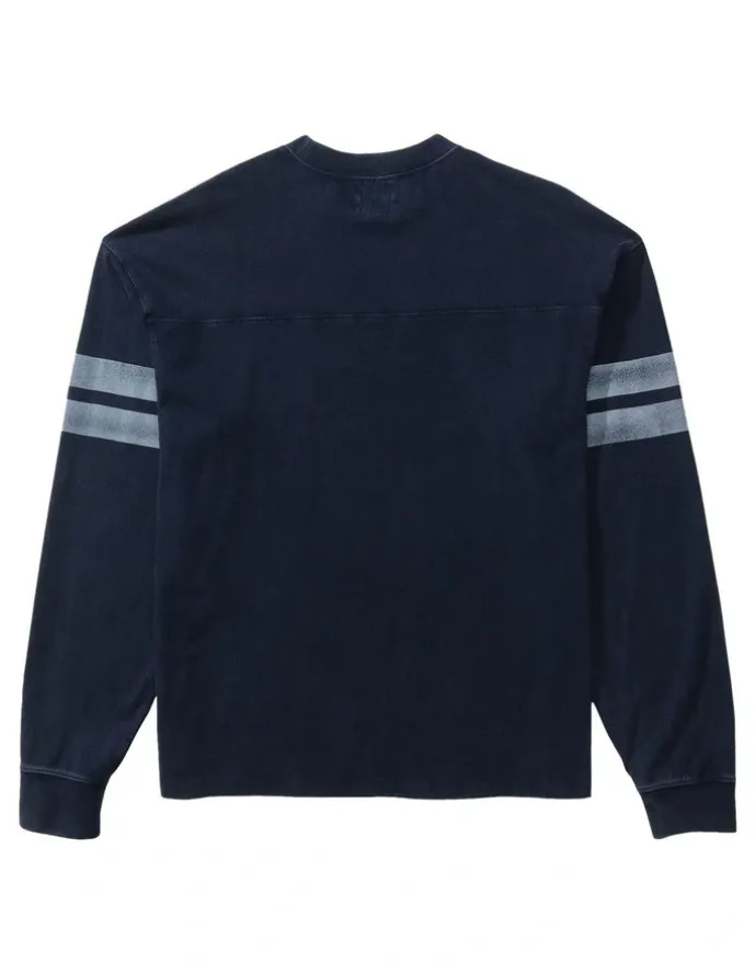 American Eagle Long Sleeve Graphic Football T-shirt in Navy