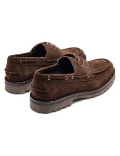 Aquila Ark Suede Boat Shoes in Dark Brown