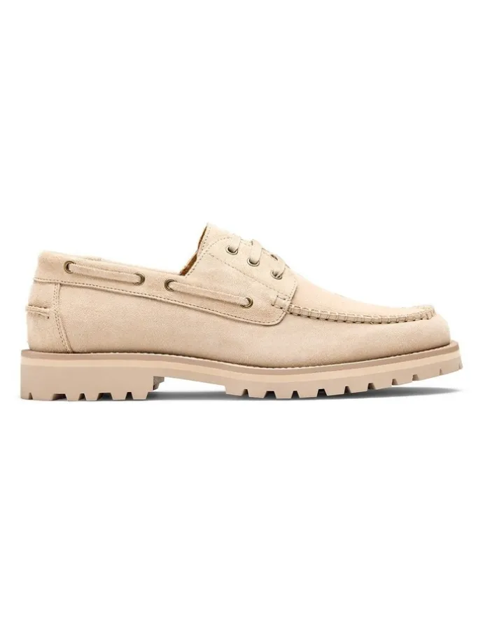 Aquila Ark Suede Boat Shoes in Sand