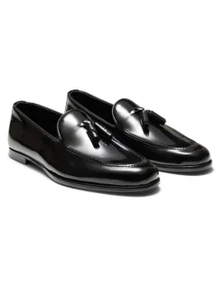 Aquila Bass Tassel Loafers in Black