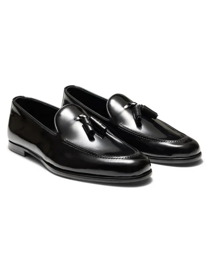 Aquila Bass Tassel Loafers in Black