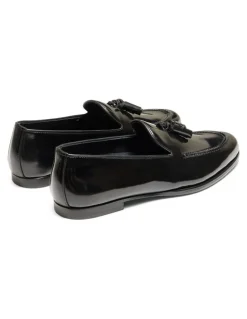 Aquila Bass Tassel Loafers in Black