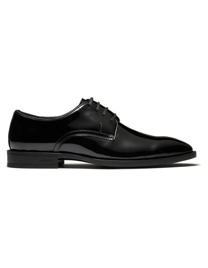 Aquila Bernard Derby Shoes in Patent Black