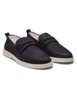 Aquila Breeze Nubuck Loafers in Navy