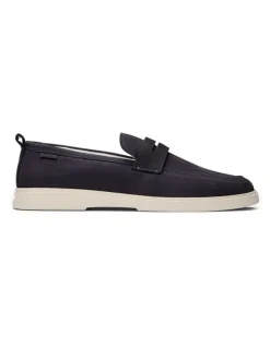 Aquila Breeze Nubuck Loafers in Navy