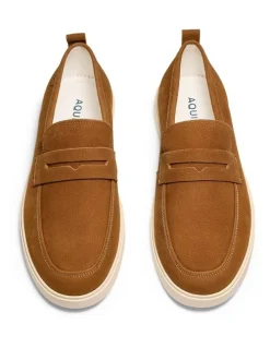 Aquila Breeze Nubuck Loafers in Tan