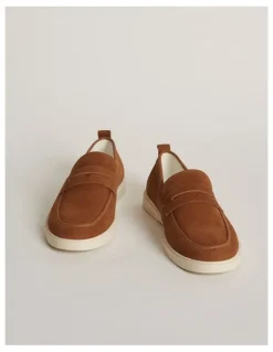 Aquila Breeze Nubuck Loafers in Tan