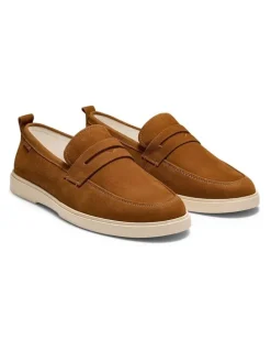 Aquila Breeze Nubuck Loafers in Tan