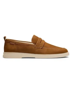 Aquila Breeze Nubuck Loafers in Tan