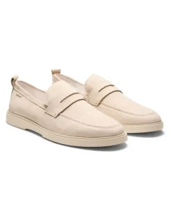 Aquila Breeze Nubuck Loafers in Bone