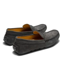 Aquila Cisco Nubuck Driving Shoes in Granite
