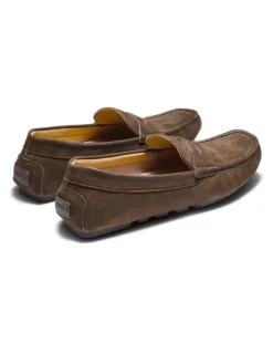Aquila Cisco Nubuck Driving Shoes in Cafe