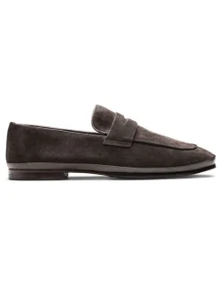 Aquila Corso Suede Loafers in Dark Brown