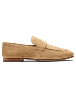 Aquila Corso Suede Loafers in Tan