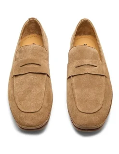 Aquila Corso Suede Loafers in Tan