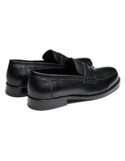 Aquila Dartmouth Leather Loafers in Black
