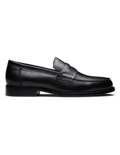Aquila Dartmouth Leather Loafers in Black