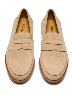 Aquila Dartmouth Suede Loafers in Sand