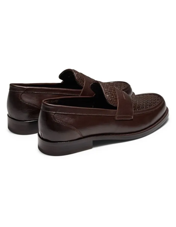 Aquila Dartmouth Weave Loafers in Brown