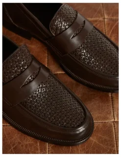 Aquila Dartmouth Weave Loafers in Brown