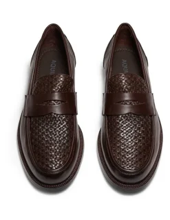 Aquila Dartmouth Weave Loafers in Brown