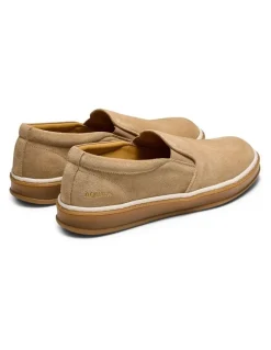 Aquila Deuce Suede Slip-On Shoes in Cream
