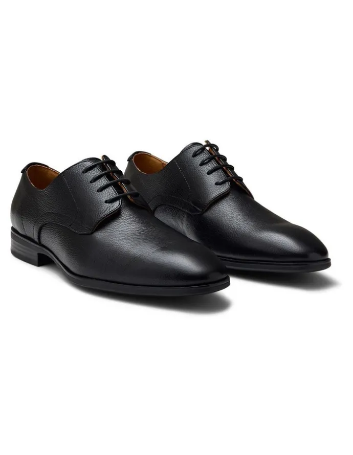 Aquila Dutch Derby Shoes in Black