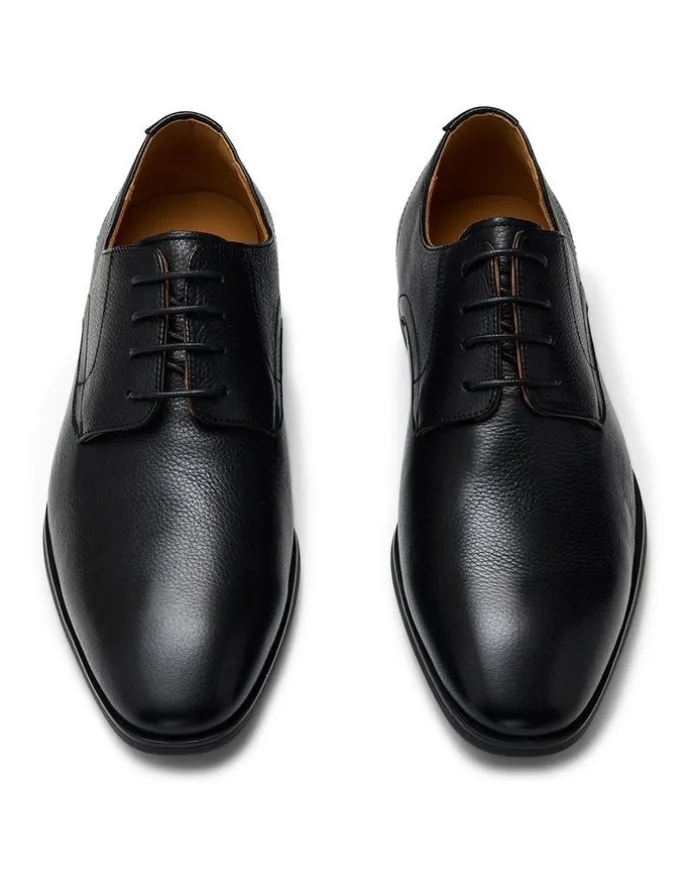 Aquila Dutch Derby Shoes in Black