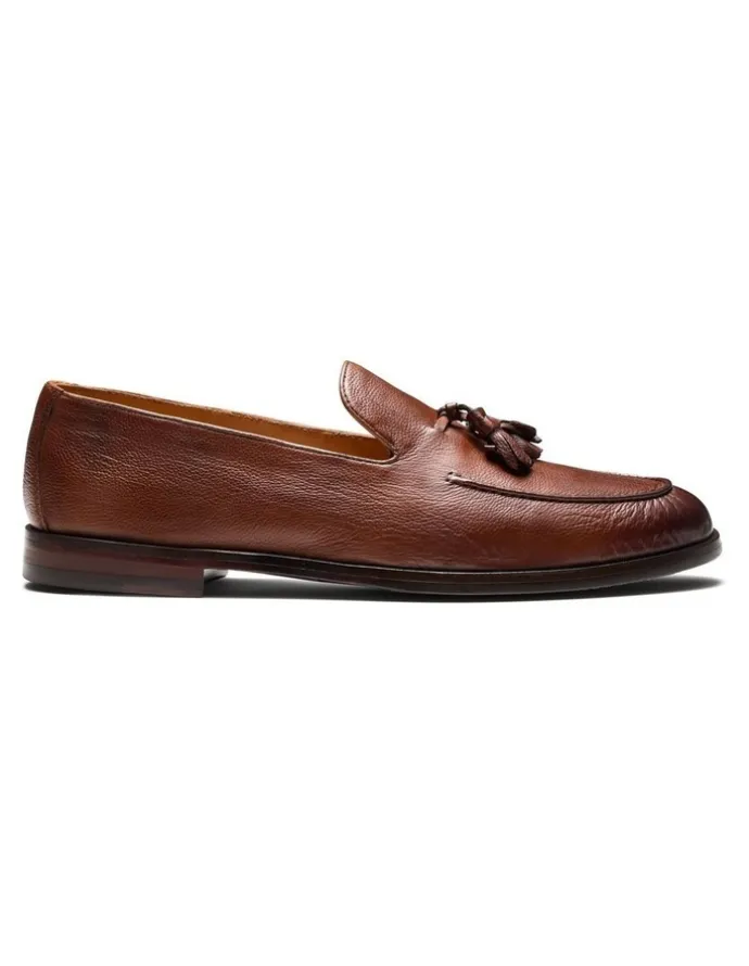 Aquila Elias Tassel Loafers in Tan