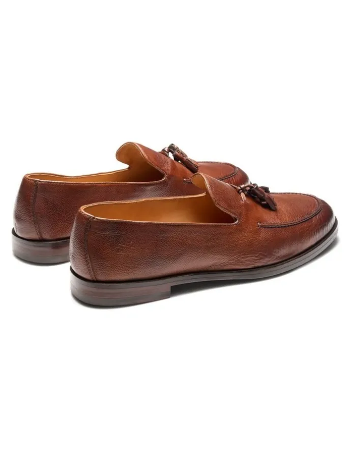 Aquila Elias Tassel Loafers in Tan