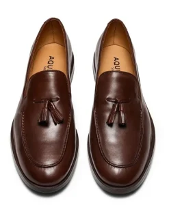 Aquila Elias Tassel Loafers in Brandy