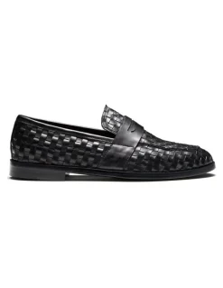 Aquila Elliot Penny Loafers in Black Patent