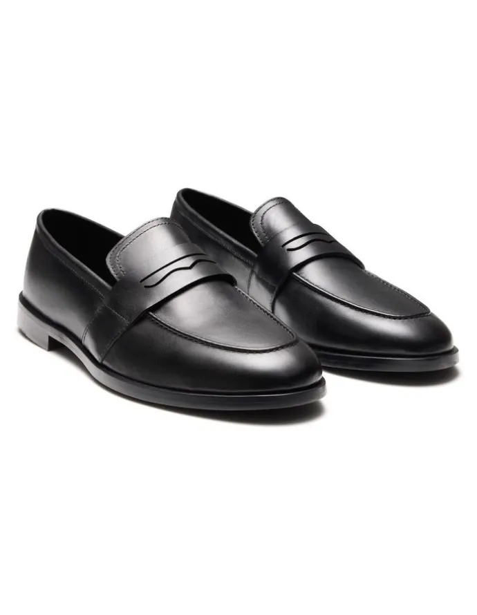 Aquila Elliot Penny Loafers in Black