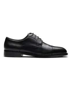 Aquila Ludlow Leather Derby Shoes in Black