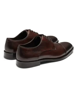 Aquila Ludlow Leather Derby Shoes in Brown