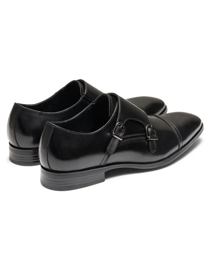 Aquila Merrett Monk Strap Shoes in Black