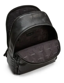 Aquila Montoro Leather Backpack in Black