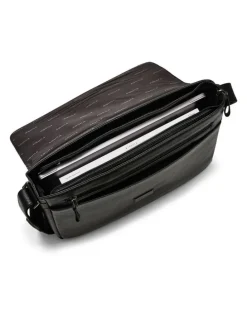 Aquila Montoro Leather Messenger Bag in Brown