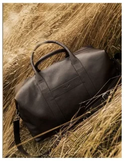 Aquila Montoro Leather Weekender Bag in Brown