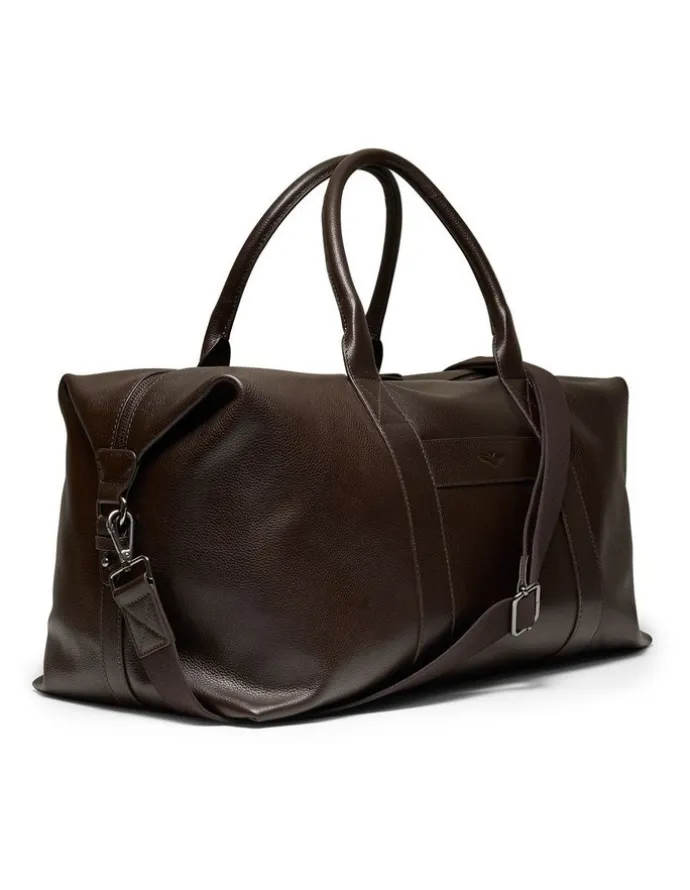 Aquila Montoro Leather Weekender Bag in Brown