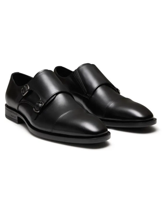 Aquila Murphy Monk Strap Shoes in Black