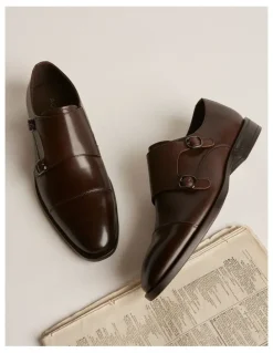 Aquila Murphy Monk Strap Shoes in Brown