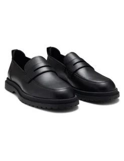 Aquila Radar Penny Loafers in Black