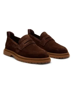 Aquila Radar Suede Loafer in Chocolate