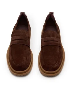 Aquila Radar Suede Loafer in Chocolate