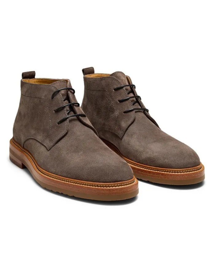 Aquila Dakar Suede Chukka Boots in Charcoal