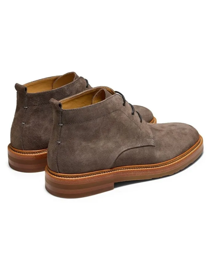 Aquila Dakar Suede Chukka Boots in Charcoal