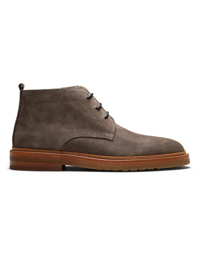 Aquila Dakar Suede Chukka Boots in Charcoal