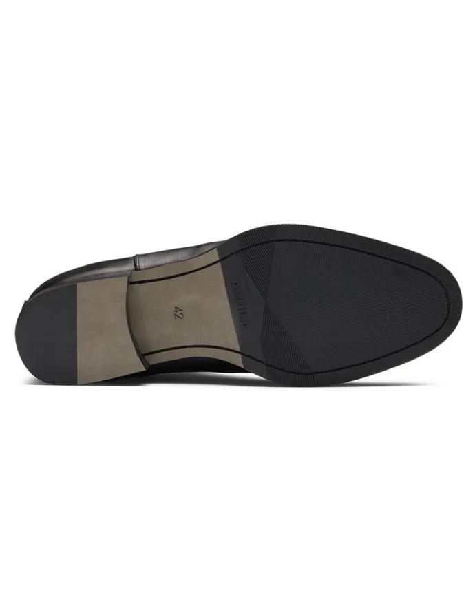 Aquila Dakota Leather Chelsea Boots in Black